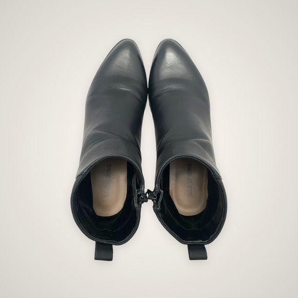 Autumn Fall Chic Wide-ankle Leather Pointed Toe Boots in Black, Silver (US/CA 6) - Picture 8 of 9